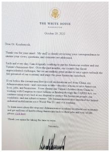 Letter from Trump
